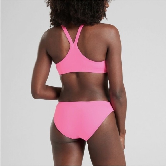 Athleta High Neck Bikini Swim Top Hot Pink XS - Picture 2 of 7